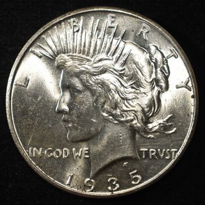 Sale Photo Thumbnail #135: 1935 PEACE DOLLAR CH/GEM BU