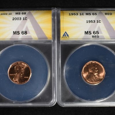 Sale Photo Thumbnail #190: (4) GRADED LINCOLN CENTS