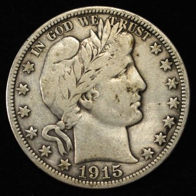 Sale Photo Thumbnail #258: 1915-D BARBER HALF DOLLAR VF