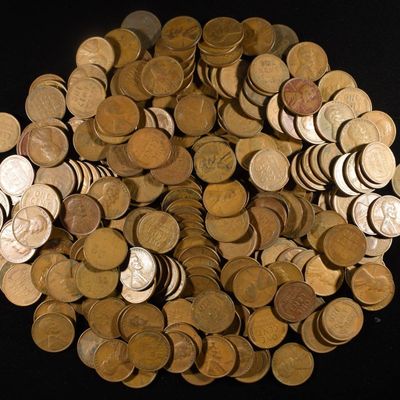 Sale Photo Thumbnail #146: (250) WHEAT CENTS FROM THE 1930'S