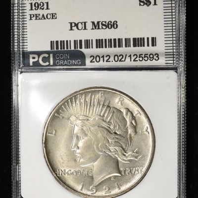 Sale Photo Thumbnail #303: 1921 PEACE DOLLAR PCI SUPERB GEM BU