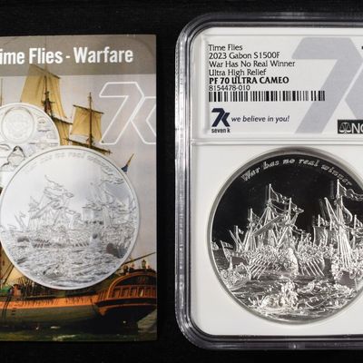 Sale Photo Thumbnail #24: 2023 GABON TIME FLIES NGC PF-70 ULTRA CAMEO