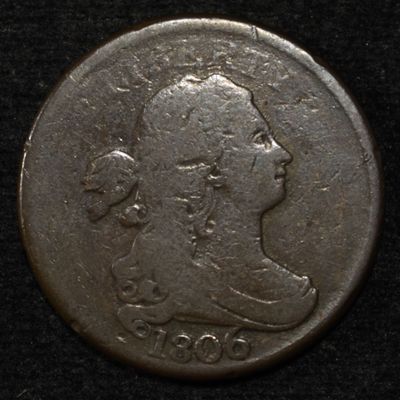 Sale Photo Thumbnail #27: 1806 STEMS HALF CENT VG