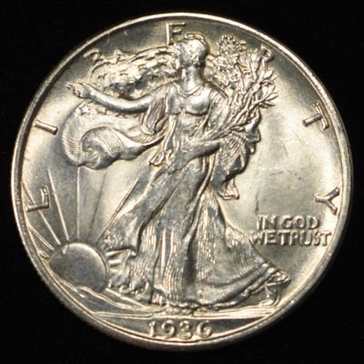 Sale Photo Thumbnail #260: 1936-D WALKING LIBERTY HALF DOLLAR CH TO GEM BU