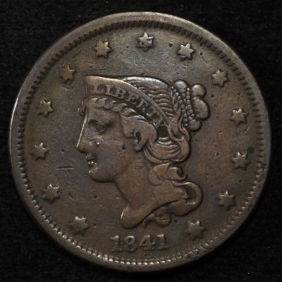 Sale Photo Thumbnail #55: 1841 LARGE CENT XF