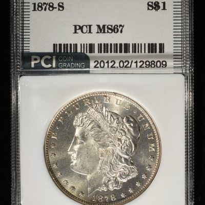 Sale Photo Thumbnail #266: 1878-S MORGAN DOLLAR PCI SUPERB GEM BU
