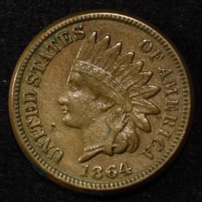 Sale Photo Thumbnail #171: 1864 CN INDIAN HEAD CENT CH AU