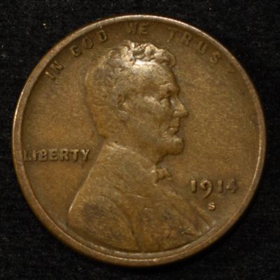 Sale Photo Thumbnail #60: 1914-S LINCOLN CENT XF
