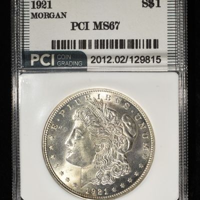 Sale Photo Thumbnail #299: 1921 MORGAN DOLLAR PCI SUPERB GEM BU