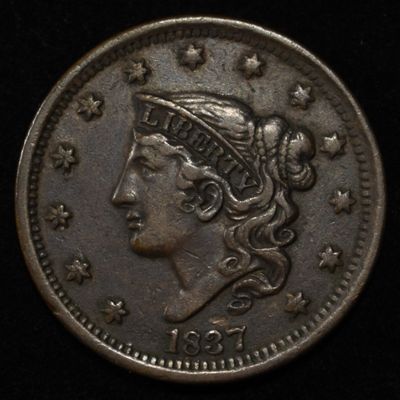 Sale Photo Thumbnail #350: 1837 LARGE CENT HEAD OF 38 XF