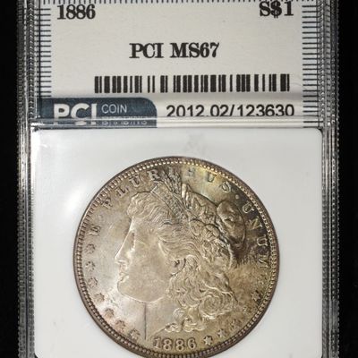 Sale Photo Thumbnail #283: 1886 MORGAN DOLLAR PCI SUPERB GEM BU