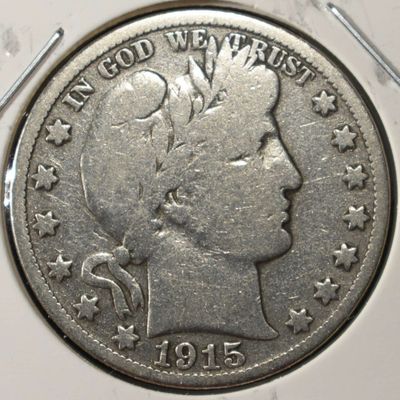 Sale Photo Thumbnail #257: 1915-S BARBER HALF DOLLAR