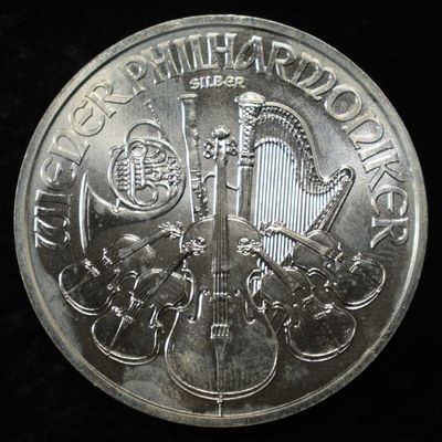 Sale Photo Thumbnail #401: PHILHARMONIKER 1 OZ .999 SILVER ROUND