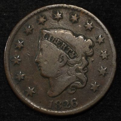 Sale Photo Thumbnail #40: 1826 LARGE CENT VG