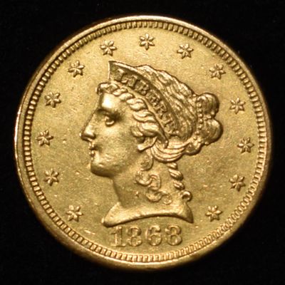 Sale Photo Thumbnail #441: 1868 $2.50 LIBERTY GOLD CH BU SCARCE