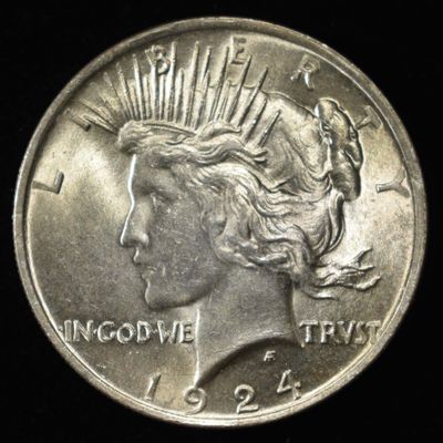 Sale Photo Thumbnail #380: 1924 PEACE DOLLAR CH BU