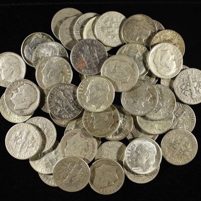 Sale Photo Thumbnail #152: (50) 90% SILVER ROOSEVELT DIMES