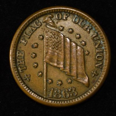 Sale Photo Thumbnail #316: (3) CIVIL WAR TOKENS