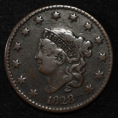Sale Photo Thumbnail #42: 1828 LARGE CENT FINE