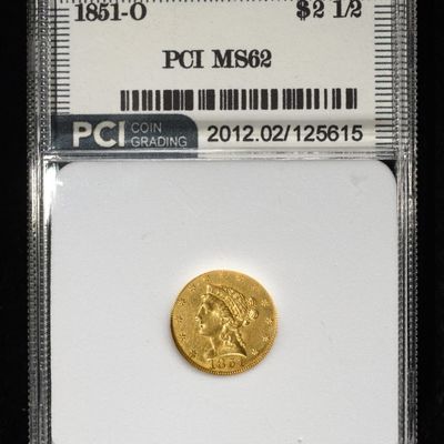 Sale Photo Thumbnail #440: 1851-O $2.50 LIBERTY GOLD PCI BU