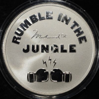Sale Photo Thumbnail #403: RUMBLE IN THE JUNGLE 1 OZ .999 SILVER ROUND