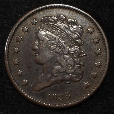 Sale Photo Thumbnail #33: 1835 HALF CENT AU