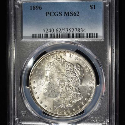 Sale Photo Thumbnail #293: 1896 MORGAN DOLLAR PCGS MS62
