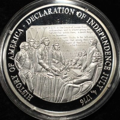 Sale Photo Thumbnail #404: JULY 4TH, 1776 APPROX 0.64 OZ .999 SILVER