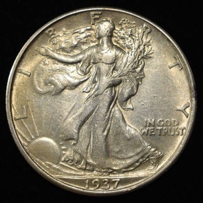 Sale Photo Thumbnail #364: 1937-D WALKING LIBERTY HALF DOLLAR AU