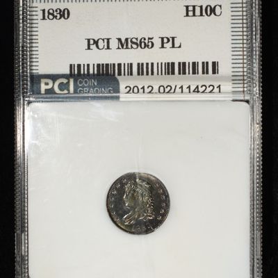 Sale Photo Thumbnail #204: 1830 CAPPED BUST HALF DIME PCI GEM BU PL