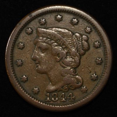 Sale Photo Thumbnail #355: 1844 LARGE CENT XF
