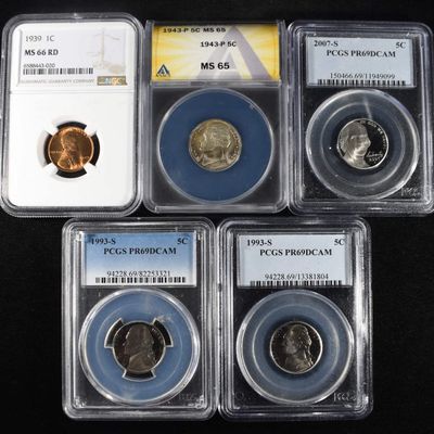 Sale Photo Thumbnail #184: GRADED COLLECTORS LOT