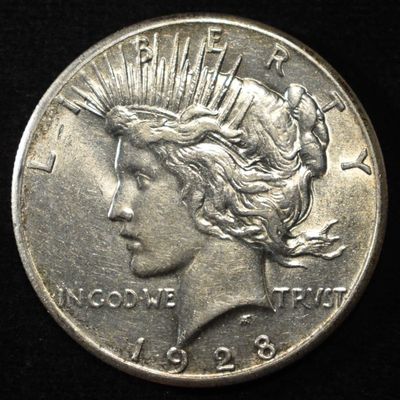 Sale Photo Thumbnail #132: 1928 PEACE DOLLAR AU/BU