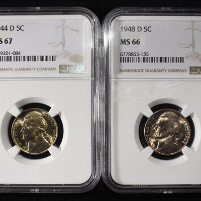 Sale Photo Thumbnail #217: (2) GRADED NICKELS LOT