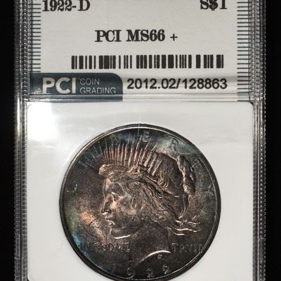 Sale Photo Thumbnail #305: 1922-D PEACE DOLLAR PCI SUPERB GEM BU
