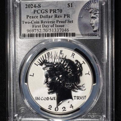 Sale Photo Thumbnail #11: 2024-S PEACE DOLLAR REV PR PCGS PR70 FDI