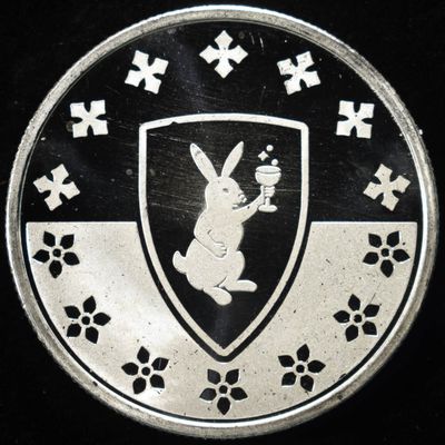 Sale Photo Thumbnail #410: RABBIT 1 OZ .999 SILVER ROUND