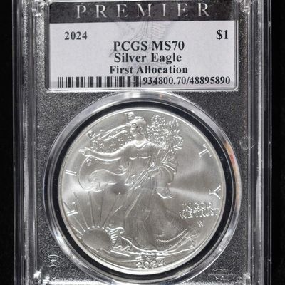 Sale Photo Thumbnail #313: 2024 AMERICAN SILVER EAGLE PCGS MS70 FA