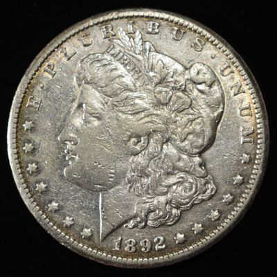 Sale Photo Thumbnail #290: 1892-CC MORGAN DOLLAR NICE AU SOME OLD CLEANING