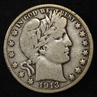 Sale Photo Thumbnail #88: 1913-D BARBER HALF DOLLAR FINE