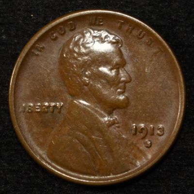 Sale Photo Thumbnail #59: 1913-S LINCOLN CENT AU