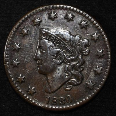 Sale Photo Thumbnail #44: 1830 LARGE CENT VF