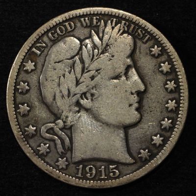 Sale Photo Thumbnail #90: 1915-S BARBER HALF DOLLAR FINE