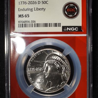 Sale Photo Thumbnail #3: 1776-2026-D ENDURING LIBERTY HALF DOLLAR NGC MS-65