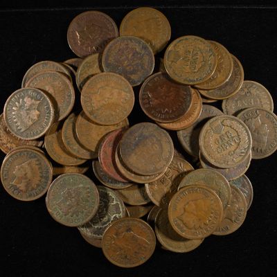 Sale Photo Thumbnail #325: (50) INDIAN CENTS