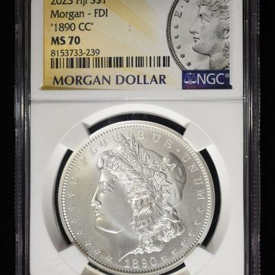 Sale Photo Thumbnail #302: 2023 FIJI MORGAN FDI "1890 CC" NGC MS 70