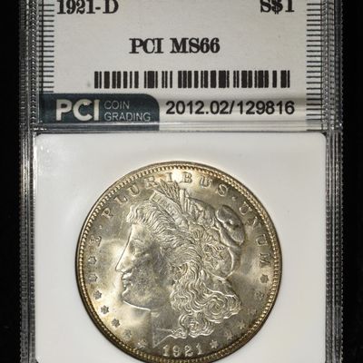 Sale Photo Thumbnail #301: 1921-D MORGAN DOLLAR PCI SUPERB GEM BU