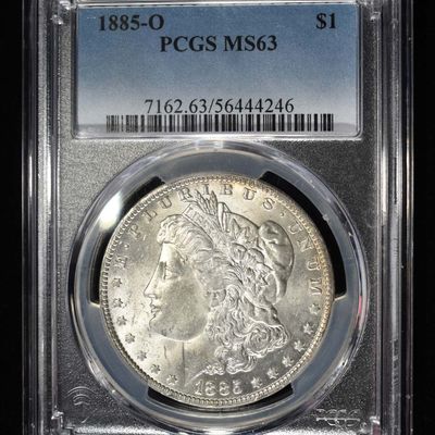 Sale Photo Thumbnail #282: 1885-O MORGAN DOLLAR PCGS MS-63