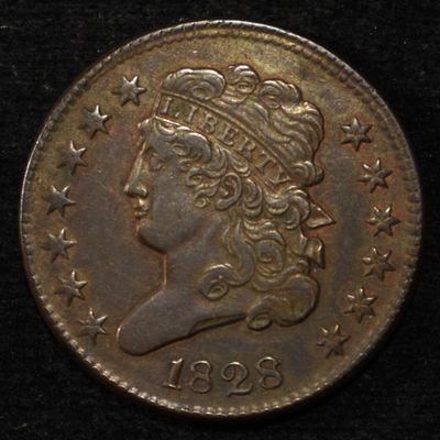 Sale Photo Thumbnail #29: 1828 HALF CENT AU