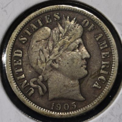 Sale Photo Thumbnail #232: 1905-S BARBER DIME XF
